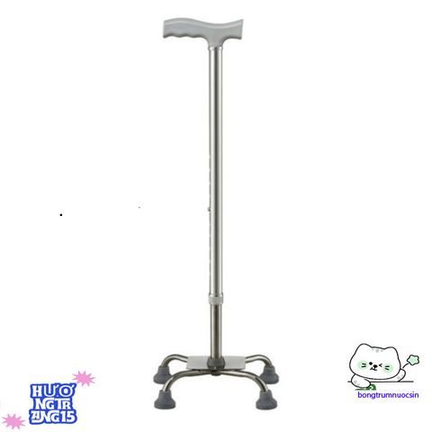 Gậy Nâng Đỡ 3 Chân Inox - Giải Pháp An Toàn Cho Người Già & Khuyết Tật - Chống Trơn Trượt, Điều Chỉnh Chiều Cao