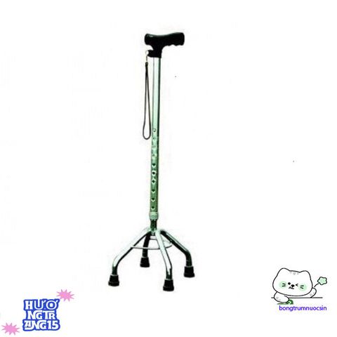 Gậy Chống Inox 3 Chân Lucass - Gậy Đi Bộ Chắc Chắn Cho Người Cao Tuổi và Người Khuyết Tật Giúp Đi Lại An Toàn