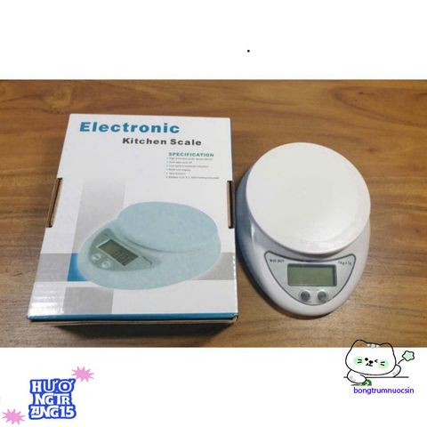 Cân Điện Tử B05 - Cân Tiểu Ly Chính Xác Cao đến 5kg, Dễ Sử Dụng Cho Nhà Bếp và Cửa Hàng Đồ Ăn