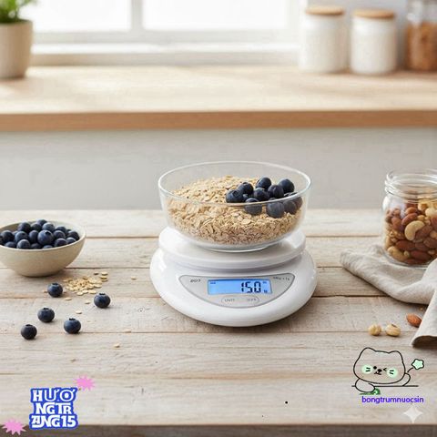 Cân Điện Tử Mini Nhà Bếp 5Kg B05 - Cân Chính Xác, Thiết Kế Nhỏ Gọn, Thích Hợp Làm Bánh, Pha Chế và Kiểm Soát Khẩu Phần
