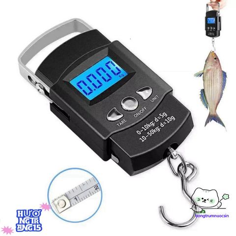 Cân Điện Tử Xách Tay 50kg/10g - Cân Sức Khỏe Với Móc Treo, Thước Dây, Độ Chính Xác Cao, Thiết Kế Nhỏ Gọn