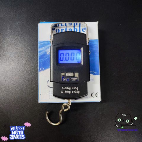 Cân điện tử mini cầm tay 50kg - Cân câu cá siêu nhẹ, di động, tiện lợi cho mua sắm và chuyển phát nhanh