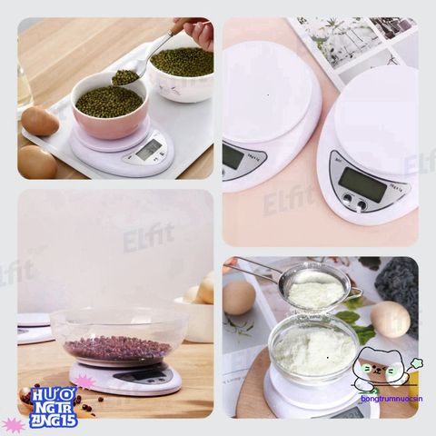 Cân Mini Điện Tử 5Kg - Cảm Biến Chính Xác, Thiết Kế Gọn Nhẹ Dễ Dàng Mang Theo, Màn Hình LCD Rõ Ràng