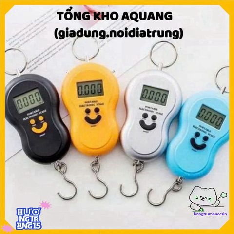 Cân Điện Tử Cầm Tay Mini Kèm Móc Treo - Cân Hành Lý Chính Xác Du Lịch Tiện Lợi, Màn Hình LCD Hiển Thị Rõ Ràng