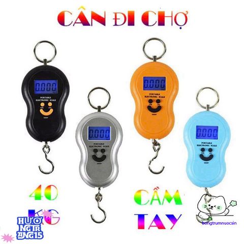 Cân Điện Tử Cầm Tay Mini Kèm Móc Treo - Cân Hành Lý Chính Xác Du Lịch Tiện Lợi, Màn Hình LCD Hiển Thị Rõ Ràng