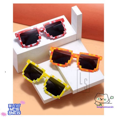 Kính Thug Life 6 Chấm Đa Màu - Phụ Kiện Thời Trang Siêu Ngầu Cho Gamer - Kính Mắt Minecraft Nổi Bật
