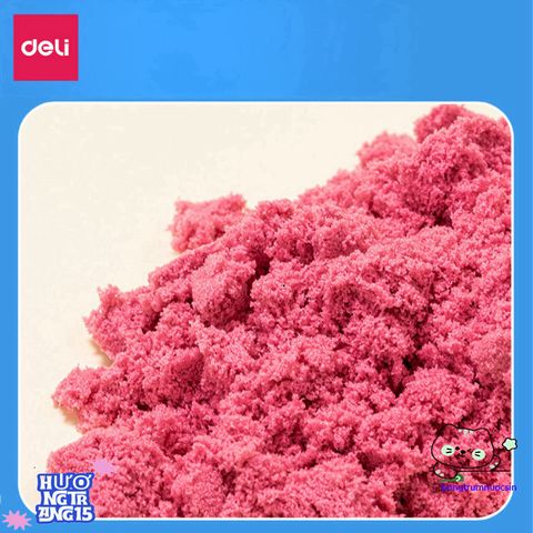 Bộ Đồ Chơi Cát Động Lực Deli An Toàn - Xô và 6 Khuôn Màu Xanh, Hồng, Vàng Dành Cho Trẻ Từ 3 Tuổi