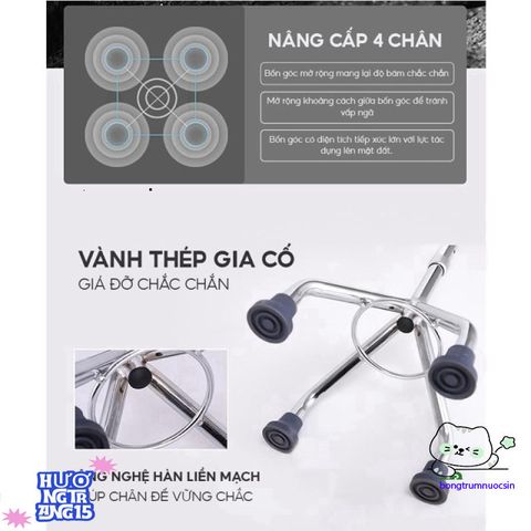Gậy Đi Bộ Điều Chỉnh Cao Độ 3-4 Chân Inox Cao Cấp Lucass - Phục Hồi Chức Năng Cho Người Già, Khuyết Tật