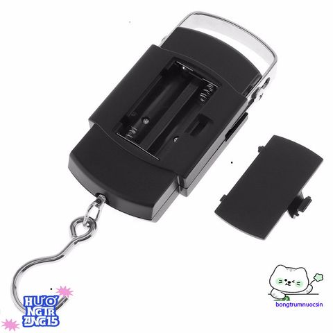 Cân Điện Tử Cầm Tay 50kg Dùng Pin AA - Màn Hình LCD Rõ Nét, Móc Treo Inox Bền Chắc, Phù Hợp Cân Hành Lý và Hàng Hóa Nhỏ