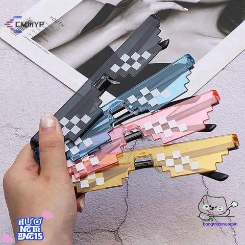 Kính Mát Retro Pixel - Kính Râm Phong Cách Game Thủ Độc Đáo Cho Nam Nữ, Chống Tia UV, Thời Trang Cá Tính