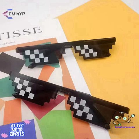 Kính Mát Retro Pixel - Kính Râm Phong Cách Game Thủ Độc Đáo Cho Nam Nữ, Chống Tia UV, Thời Trang Cá Tính