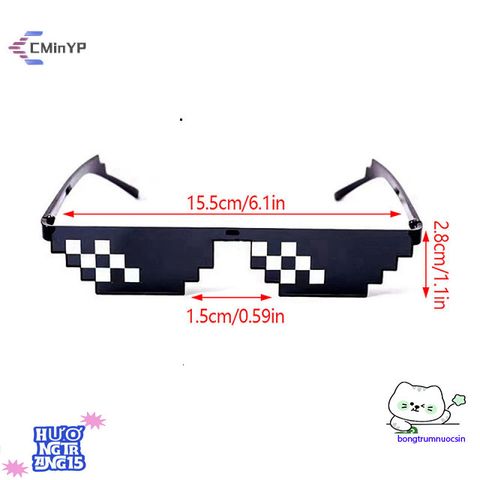 Kính Mát Retro Pixel - Kính Râm Phong Cách Game Thủ Độc Đáo Cho Nam Nữ, Chống Tia UV, Thời Trang Cá Tính