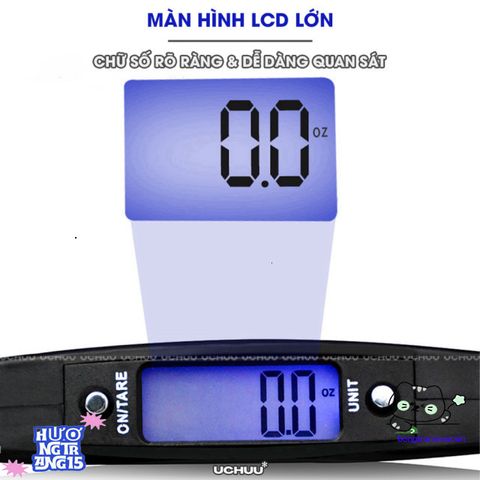 Cân Điện Tử Móc Treo UCHUU Mini - Cân Hành Lý Kỹ Thuật Số 50KG với Màn Hình LCD Rõ Ràng và Thiết Kế Gọn Nhẹ, Dễ Dàng Mang Theo