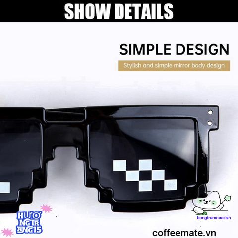 Kính Mát Thug Life 6 Chấm - Chống UV400, Phong Cách Punk Độc Đáo, Mẫu Hot Trend Dành Cho Nam Sinh