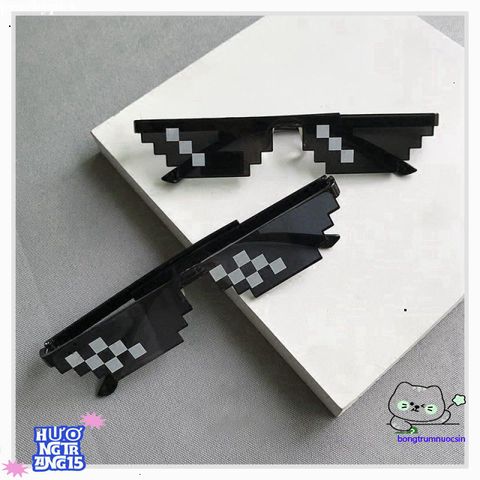 Kính Mát Thug Life Cá Tính - Kính Râm HD Chống UV400 Phong Cách Vũ Trường Dành Cho Nam Nữ, Thiết Kế Khảm Độc Đáo