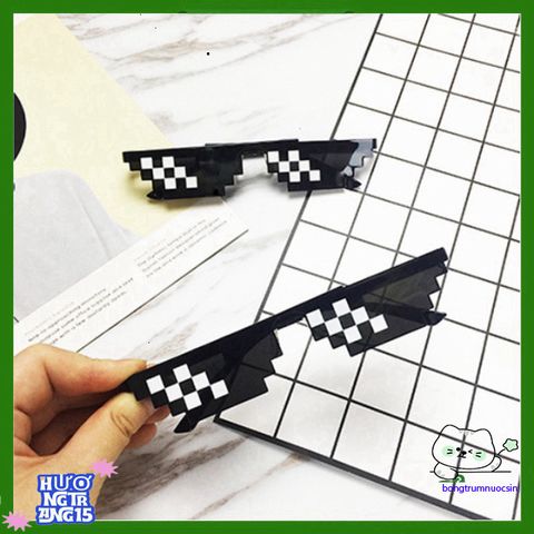 Kính Thug Life 6 Chấm - Kính Mắt Siêu Ngầu Dành Cho Gamer, Phụ Kiện Thời Trang Độc Đáo, Kính Minecraft Nhiều Màu
