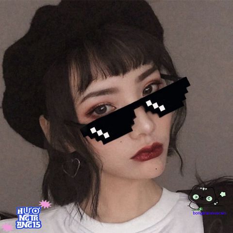 Kính Thug Life 6 Chấm - Kính Mắt Siêu Ngầu Dành Cho Gamer, Phụ Kiện Thời Trang Độc Đáo, Kính Minecraft Nhiều Màu