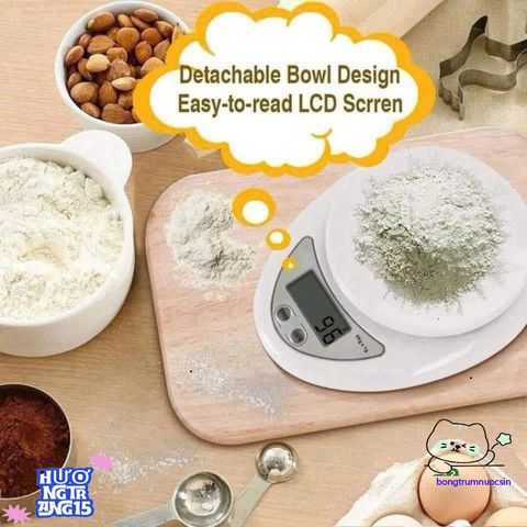 Cân Điện Tử Mini Proki 5kg Nhà Bếp - Đo Chính Xác, Thiết Kế Nhỏ Gọn, Tặng 2 Pin AAA - Dụng Cụ Đo Đạc Bánh Pha Chế Tiện Lợi