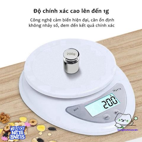 Cân Điện Tử Mini B05 - Cân Chính Xác 1g-5kg Dùng Trong Bếp - Thiết Kế Gọn Nhẹ Với Màn Hình LCD Rõ Ràng