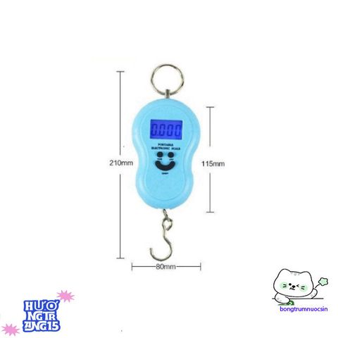 Cân Điện Tử Cầm Tay Mini 40kg Mặt Cười - Màn Hình LCD Chính Xác, Gọn Nhẹ Dễ Mang Theo, Thích Hợp Đi Chợ, Du Lịch
