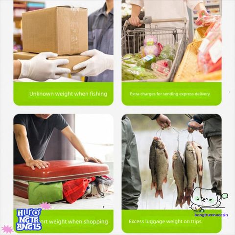 Cân Điện Tử Mini BAGUO 50kg - Cân Hành Lý và Câu Cá Kỹ Thuật Số Tiện Lợi, Sạc USB, Đèn Nền