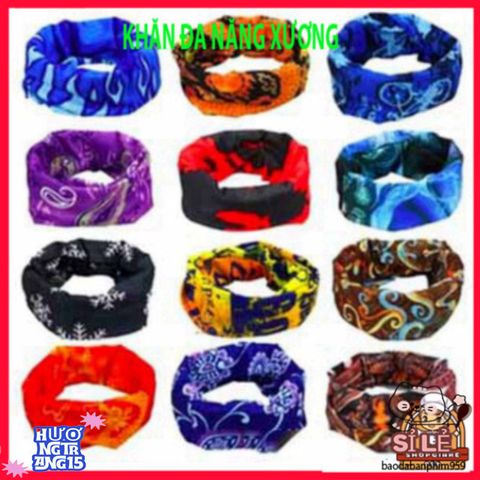 Khăn Đa Chức Năng Hình Đầu Lâu Xương Xanh Gradient - Phụ Kiện Thời Trang Mùa Hè, Vải Lanh Mát Mẻ và Co Giãn, Thoải Mái và Độc Đáo
