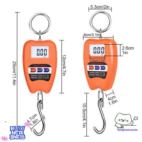 Cân Móc Điện Tử LIUJIR 200KG - Cân Kỹ Thuật Số Đa Năng Màn Hình LCD Chính Xác, Dùng Trong Gia Đình và Du Lịch
