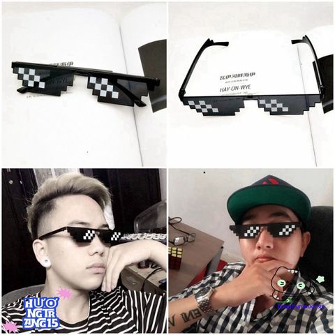 Kính Thug Life 6 Chấm Đen - Phụ Kiện Siêu Ngầu Cho Gamer, Chống Tia UV, Thể Hiện Cá Tính, Trend Thời Trang 2023