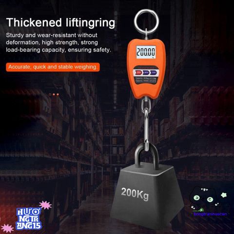 Cân Móc Điện Tử LIUJIR 200KG - Cân Kỹ Thuật Số Đa Năng Màn Hình LCD Chính Xác, Dùng Trong Gia Đình và Du Lịch