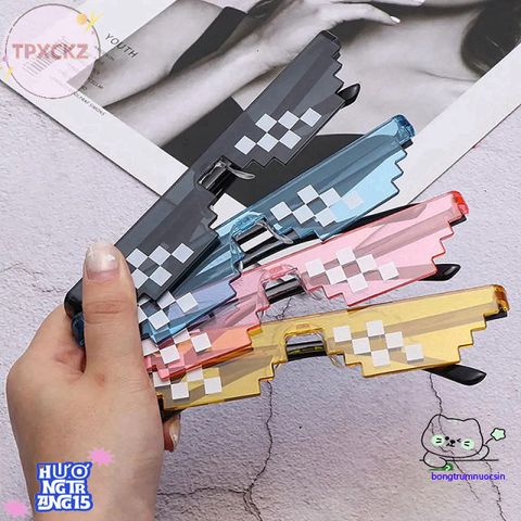Kính Mát Pixel Robot Thug Life Retro - Kính Râm Thời Trang Độc Đáo Cho Game Thủ và Người Yêu Thời Trang