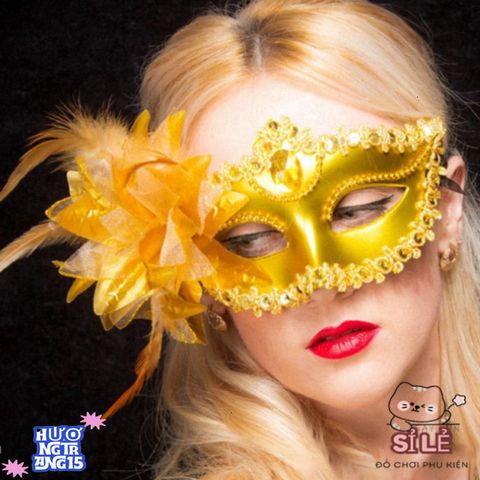 Mặt Nạ Hoa Huệ Sang Trọng - Mặt Nạ Nửa Mặt Lấp Lánh, Phụ Kiện Tiệc Cưới và Halloween, Độc Đáo và Quyến Rũ