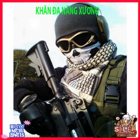 Combo 8 Khăn Đa Chức Năng Họa Tiết Xương Sọ - Màu Sắc Rực Rỡ, Chất Liệu Vải Thun Co Giãn 50cm, Lý Tưởng Cho Du Lịch Và Thể Thao