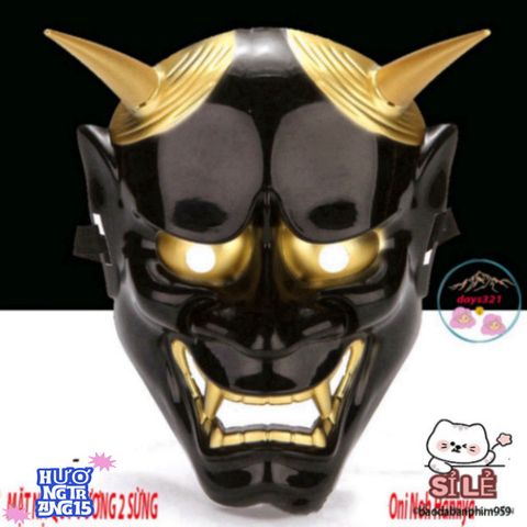 Mặt Nạ Hóa Trang Oni Noh Hannya 5 Màu - Mặt Nạ Halloween Quỷ Vương Sang Trọng Cho Tiệc Hóa Trang, Độc Đáo và Nổi Bật