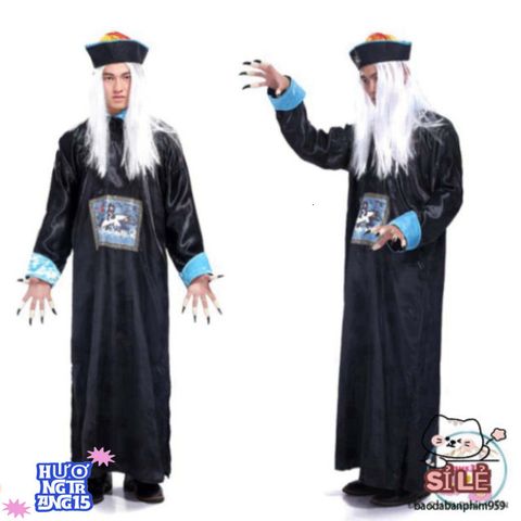 Bộ Trang Phục Hóa Trang Cương Thi Halloween - Đồ Hóa Trang Kinh Dị Độc Đáo Dành Cho Tiệc Cosplay và Lễ Hội
