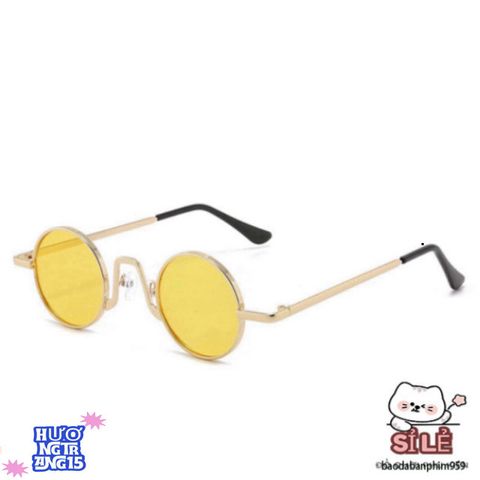 Kính Mắt Tròn Kim Loại Thời Thượng - Kính Chống UV, Phụ Kiện Thời Trang Độc Đáo Cho Nam Nữ