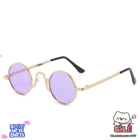 Kính Mắt Tròn Kim Loại Thời Thượng - Kính Chống UV, Phụ Kiện Thời Trang Độc Đáo Cho Nam Nữ