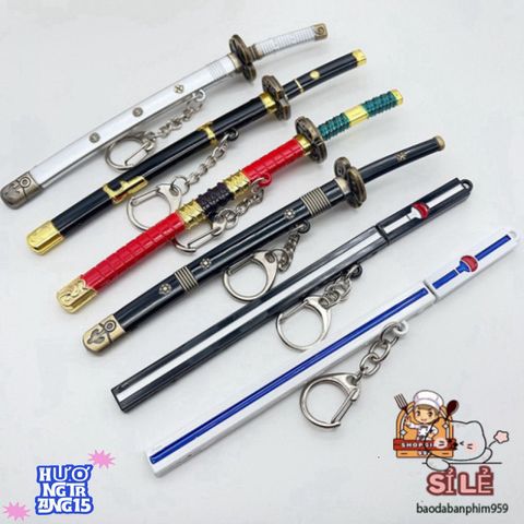 Móc Khóa Mini Kiếm Samurai One Piece - Phụ Kiện Anime Chất Liệu Titan Không Gỉ, Quà Tặng Thú Vị Cho Fan Hâm Mộ