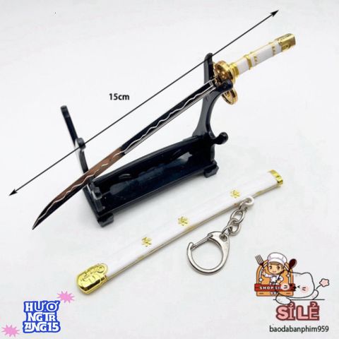 Móc Khóa Mini Kiếm Samurai One Piece - Phụ Kiện Anime Chất Liệu Titan Không Gỉ, Quà Tặng Thú Vị Cho Fan Hâm Mộ
