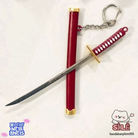 Móc Khóa Katana Zoro One Piece - Thiết Kế Độc Đáo Samurai 16cm Bằng Hợp Kim Không Gỉ - Quà Tặng Anime Thời Trang