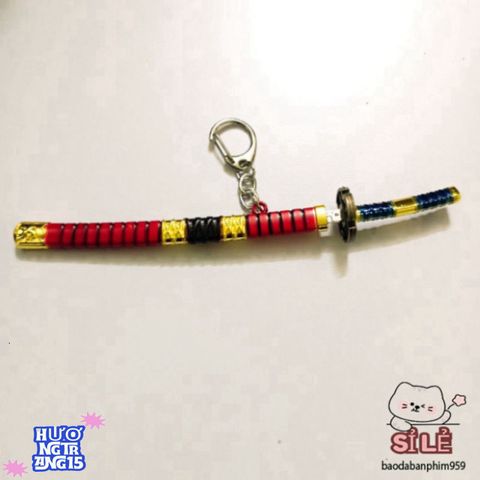 Móc Khóa Katana Zoro One Piece - Thiết Kế Độc Đáo Samurai 16cm Bằng Hợp Kim Không Gỉ - Quà Tặng Anime Thời Trang