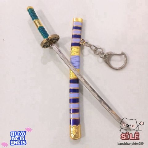 Móc Khóa Katana Zoro One Piece - Thiết Kế Độc Đáo Samurai 16cm Bằng Hợp Kim Không Gỉ - Quà Tặng Anime Thời Trang