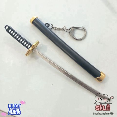 Móc Khóa Katana Zoro One Piece - Thiết Kế Độc Đáo Samurai 16cm Bằng Hợp Kim Không Gỉ - Quà Tặng Anime Thời Trang
