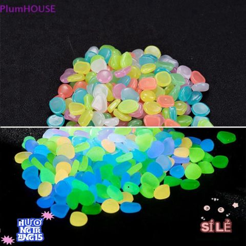 Viên Đá Phát Sáng Ban Đêm Plumhouse 100 Viên - Trang Trí Sân Vườn Hoàn Hảo!
