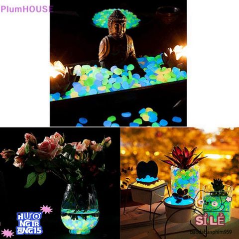 Viên Đá Phát Sáng Ban Đêm Plumhouse 100 Viên - Trang Trí Sân Vườn Hoàn Hảo!