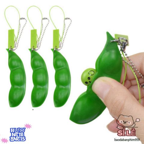Đồ Chơi Xả Stress Hình Đậu Phộng - Móc Khóa Thú Vị Giúp Thư Giãn Tinh Thần Sau Giờ Làm Việc và Học Tập