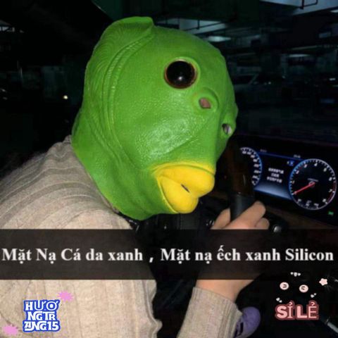 Mặt Nạ Silicon Đầu Cá Xanh - Phụ Kiện Độc Đáo Cho Bữa Tiệc, Sự Kiện Và Trẻ Em, Vật Dụng Thú Vị Cho Gia Đình