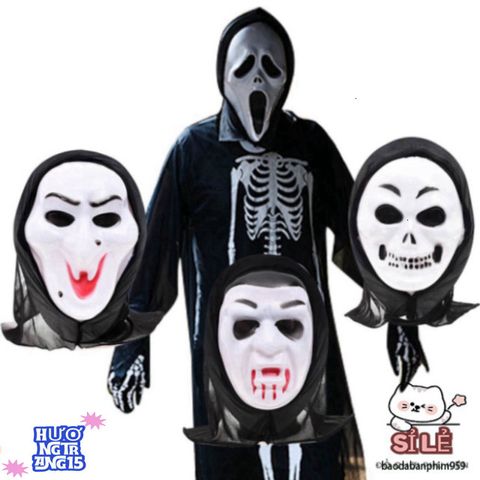 Mặt Nạ Thần Chết Scream Halloween - Phụ Kiện Hóa Trang Ma Quái Độc Đáo Cho Mùa Lễ Hội Kỳ Bí