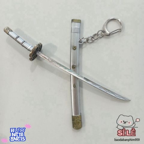 Móc Khóa Kiếm Katana Zoro One Piece - Phụ Kiện Anime Độc Đáo, Quà Tặng Cho Fan Manga, Thiết Kế Samarai 15cm Chất Liệu Bền Bỉ