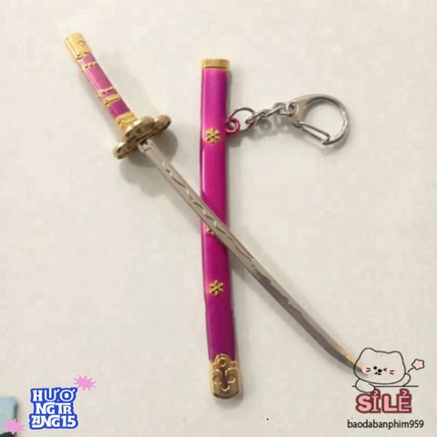Móc Khóa Kiếm Katana Zoro One Piece - Phụ Kiện Anime Độc Đáo, Quà Tặng Cho Fan Manga, Thiết Kế Samarai 15cm Chất Liệu Bền Bỉ