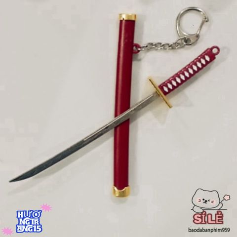Móc Khóa Kiếm Katana Zoro One Piece - Phụ Kiện Anime Độc Đáo, Quà Tặng Cho Fan Manga, Thiết Kế Samarai 15cm Chất Liệu Bền Bỉ
